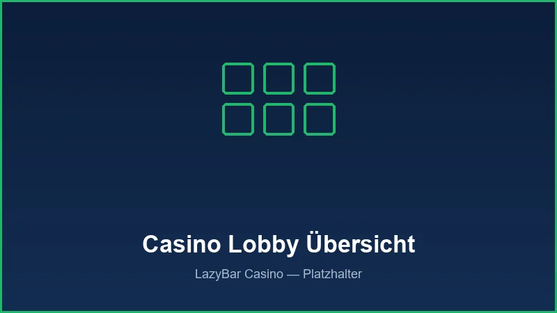 LazyBar Casino Spielelobby mit Slots und Live-Casino Kacheln