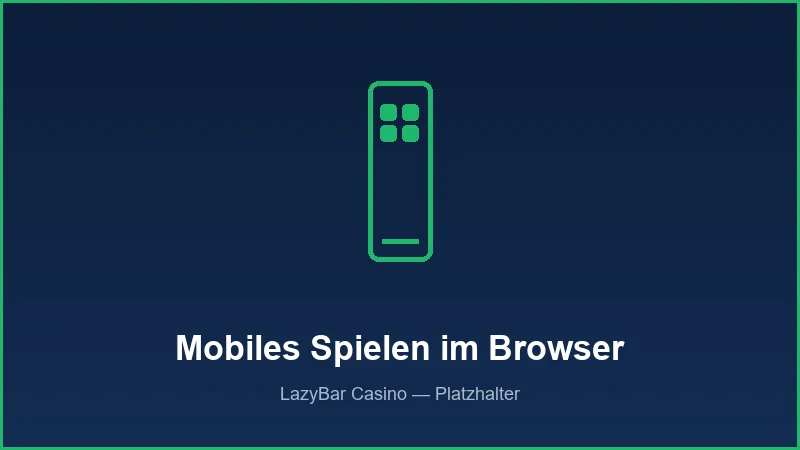 Smartphone zeigt mobile Ansicht von LazyBar Casino im Browser